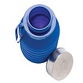 Leakproof collapsible silicone bottle with lid