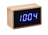 LED alarm clock bamboo casing