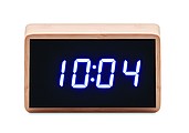 LED alarm clock bamboo casing