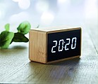 LED alarm clock bamboo casing