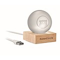 LED glass ball, wood