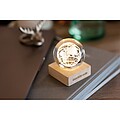 LED globe glass ball, wood