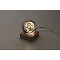 LED globe glass ball, wood