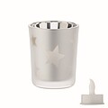 LED tea light candle, matt silver