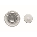 LED tea light candle, matt silver