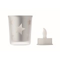 LED tea light candle, matt silver