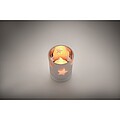 LED tea light candle, matt silver