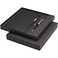Legato A5 notebook and rollerball pen set (blue ink), solid black