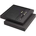 Legato A5 notebook and rollerball pen set (blue ink), solid black