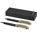 Legato ballpoint and rollerball pen set (blue ink), gold