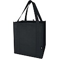 Liberty GRS recycled non-woven bottom board tote bag 29L, solid black