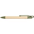 Liliana sugarcane paper ballpoint pen (blue ink), heather green
