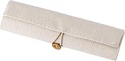 Linen and cotton sleeve with 6 coloured pencils, pencil sharpener, and eraser.