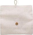 Linen and cotton sleeve with 6 coloured pencils, pencil sharpener, and eraser.