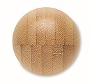 Lip balm in round bamboo case