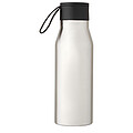 Ljungan 500 ml copper vacuum insulated stainless steel bottle with PU leather strap and lid