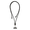 LoopAmp RCS RPET adjustable phone cord with 60W cable, black
