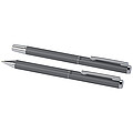 Lucetto recycled aluminium ballpoint and rollerball pen gift set
