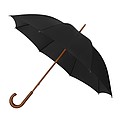 LUGO Elegant windproof umbrella with curved handle, diameter 102 cm, black