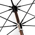 LUGO Elegant windproof umbrella with curved handle, diameter 102 cm, dark blue