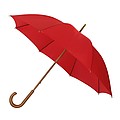 LUGO Elegant windproof umbrella with curved handle, diameter 102 cm, red