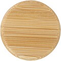 Lume 500 ml matte soda lime glass bottle with bamboo lid, grey