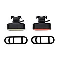 Lumino RCS recycled plastic USB re-chargeable bike light set, black