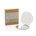 Lumora RCS recycled plastic LED re-chargeable make-up mirror, beige