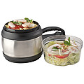 Lunch box with carrying handle, grey