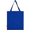 Madras 140 g/m2 GRS recycled cotton gusset tote bag, royal blue