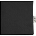 Madras 140 g/m2 GRS recycled cotton gusset tote bag, solid black