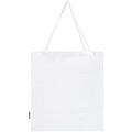 Madras 140 g/m2 GRS recycled cotton gusset tote bag, white