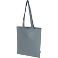 Madras Blend 140 g/m2 GRS recycled cotton tote bag 7L, grey