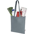 Madras Blend 140 g/m2 GRS recycled cotton tote bag 7L, grey