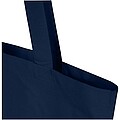 Madras Blend 140 g/m2 GRS recycled cotton tote bag 7L, navy