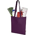 Madras Blend 140 g/m2 GRS recycled cotton tote bag 7L, purple