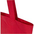Madras Blend 140 g/m2 GRS recycled cotton tote bag 7L, red
