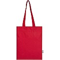 Madras Blend 140 g/m2 GRS recycled cotton tote bag 7L, red