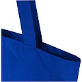 Madras Blend 140 g/m2 GRS recycled cotton tote bag 7L, royal blue