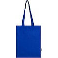 Madras Blend 140 g/m2 GRS recycled cotton tote bag 7L, royal blue