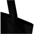 Madras Blend 140 g/m2 GRS recycled cotton tote bag 7L, solid black