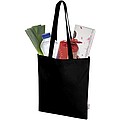 Madras Blend 140 g/m2 GRS recycled cotton tote bag 7L, solid black