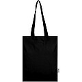 Madras Blend 140 g/m2 GRS recycled cotton tote bag 7L, solid black