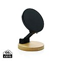 Magmount RCS recycled plastic and bamboo phone stand, black, brown
