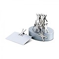 Magnetic clips with base, matt silver