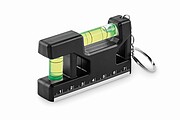 Magnetic level ABS key ring, black