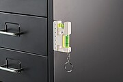 Magnetic level ABS key ring, white