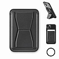 Magnetic PU cardholder, black