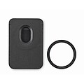 Magnetic PU cardholder, black