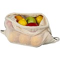 Maine mesh cotton drawstring backpack